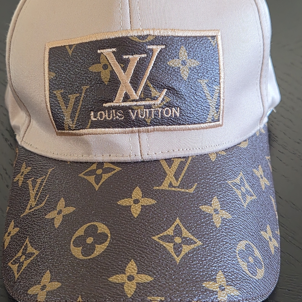 NEW Hat Inspired Tan and Brown Monogram Hat